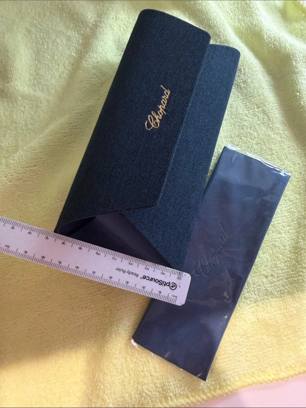 Chopard Large Blue designer Glasses case and cloth